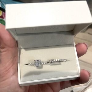 2 carat bridal set, size 7.5. New! Wedding engagement rings